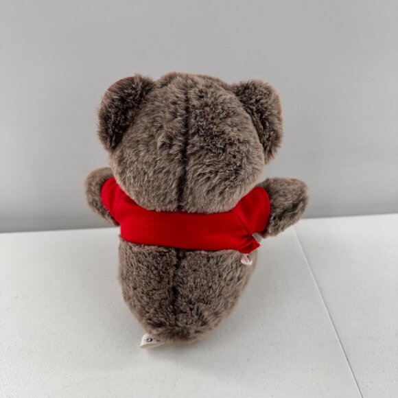 Alexon Glenkys Brown Bear Stuffed Toy With Red Camp Is-Sho-Da Shirt 9 inch - Picture 12 of 15